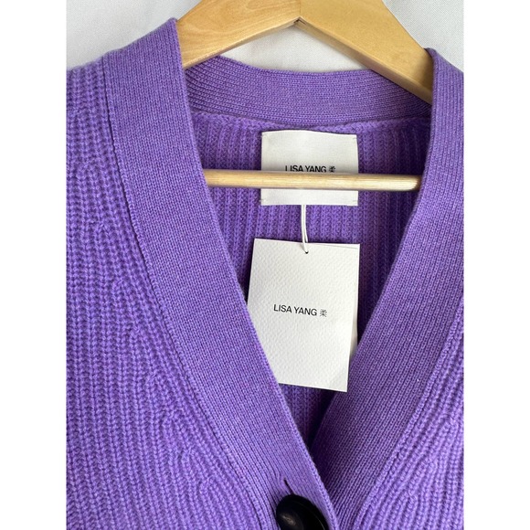 Lisa Yang Minna Cardigan & Vivi Pant Set Lavender 100% Cashmere Sz 2 / M $1210 - Picture 14 of 16